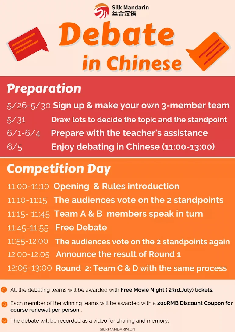 Join Silk Mandarin Yearly Chinese Debate Event!